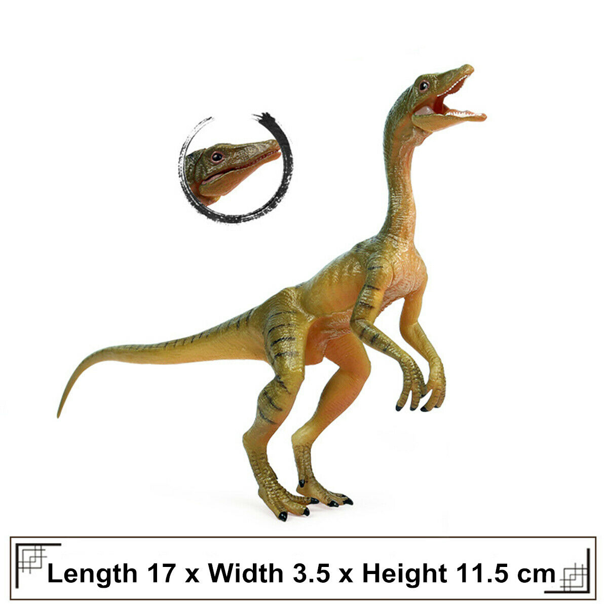 6.7" Compsognathus Figure 1/5 Dinosaur Decor Animal Model Collector Educational Toys Decoration Kid Birthday Gift