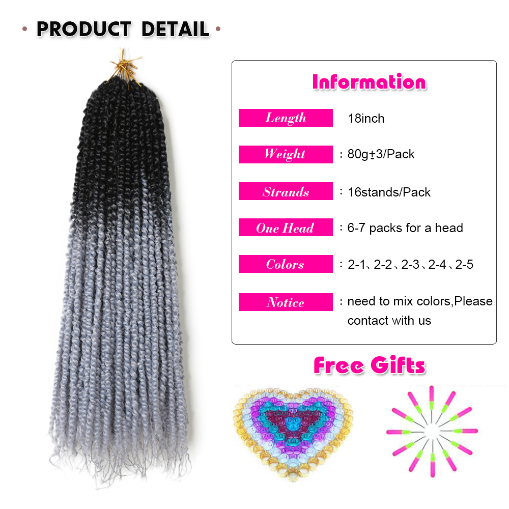 18inch Passion Twist Crochet Braid Hair Extensions Synthetic Omber Braiding Hair Bohemia Style For Black Women Hair Expo City