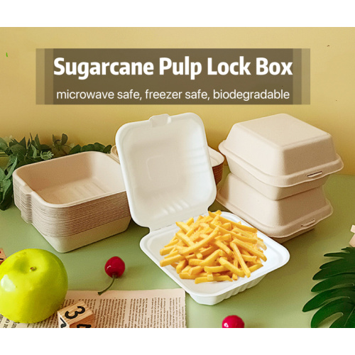 Suppliers for Sugarcane Biodegradable Bagasse Hamburger Takeaway Box