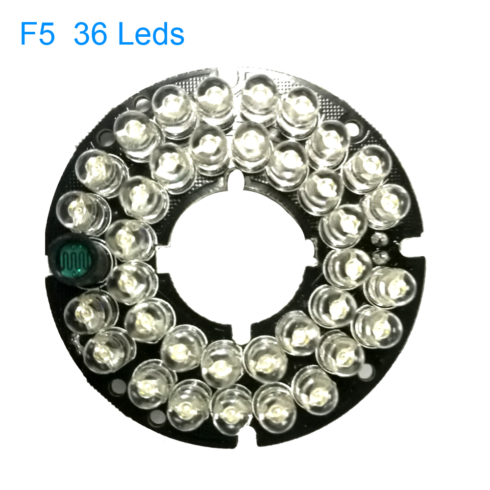 5pcs/lots Infrared 36 IR LED Light Board for CCTV Security Cameras 850nm Night vision Diameter 54mm JIENUO