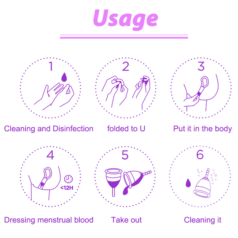Women Cup reusable Hygiene Lady cup 100% Medical Grade silicone Menstrual cup for Women health care copa menstrual In Stock