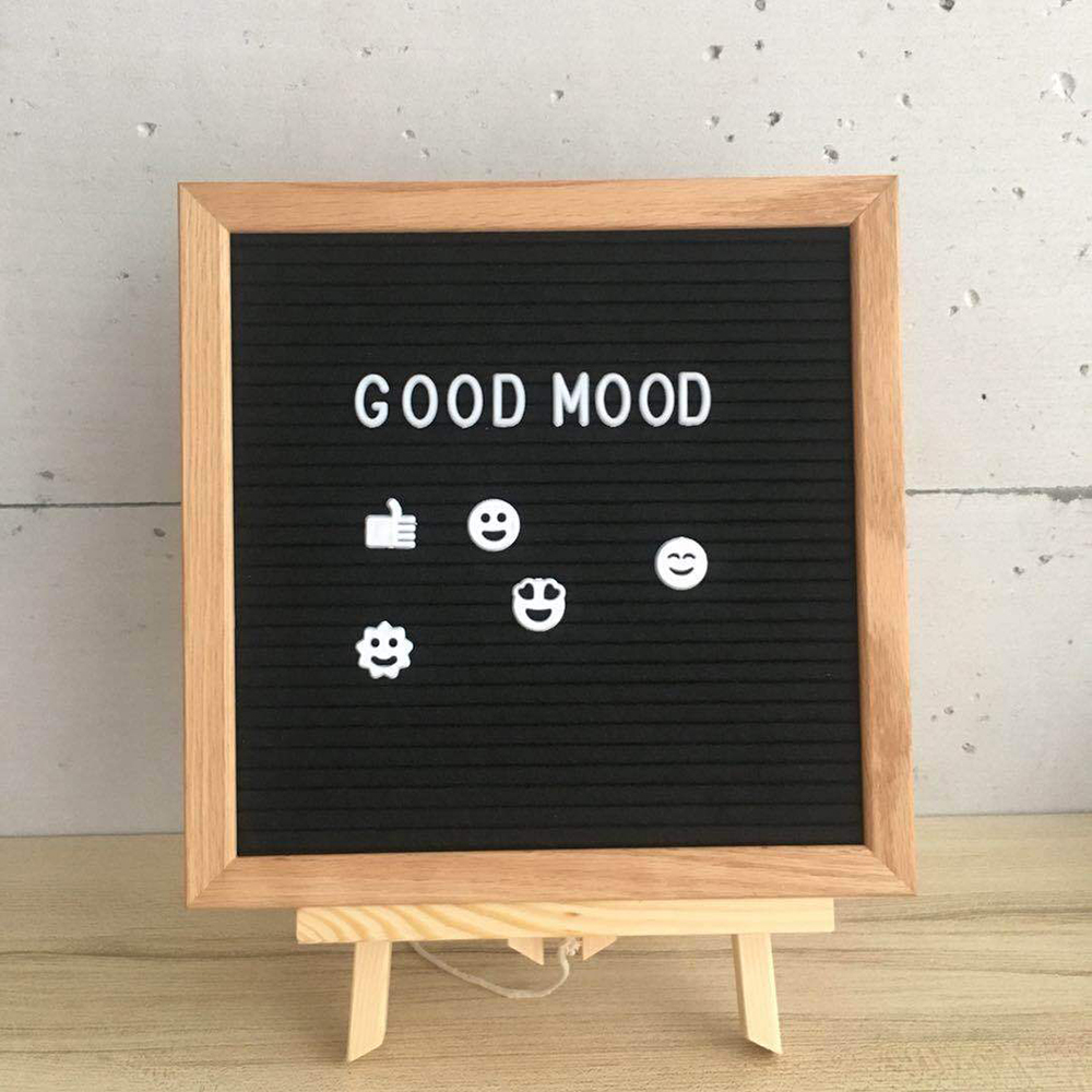 Felt Letter Board Russian Alphabet Wooden Frame Decorative Changeable Characters Letter Boards Sign Message Office Home Decor