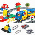 Funny Train Building Blocks Accessories Electric Train Track Railway Set Assembling Parts Kids DIY Toys Compatible