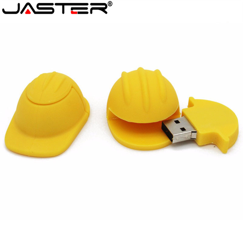 JASTER Helmet pendirve usb flash drive 4GB 8GB 16GB 32GB 64GB safety helmet memory stick gift flash hat pen drive D dick