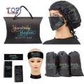 Custom Logo Wigs packaging Satin Bags/Hang Tag Sticker labels Wraps/Long Bonnets/Headband/Cape/Bonnet/box