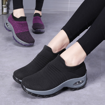 KWBEFRT Women Sneakers 2020 Fashion Breathable Mesh Running Shoes Casual Platform Shoes Slip On Sneakers Women Dropshipping