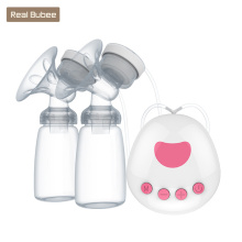 2020 RealBubee Microcomputer Intelligent Double Electric breast pumps lithium battery Breast Pump with Milk Bottle for Mothers