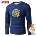 OIATA Men 2021 Spring New Casual Cotton Fleece Warm Sweater Pullovers Jumpers Men Winter Embroidery Fashion Thick Sweaters Coat
