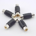 5Pcs RCA Female To RCA Female Audio Video Cable Jack Plug Adapter Plug For Cctv Camera Security System Bnc Socket Connector