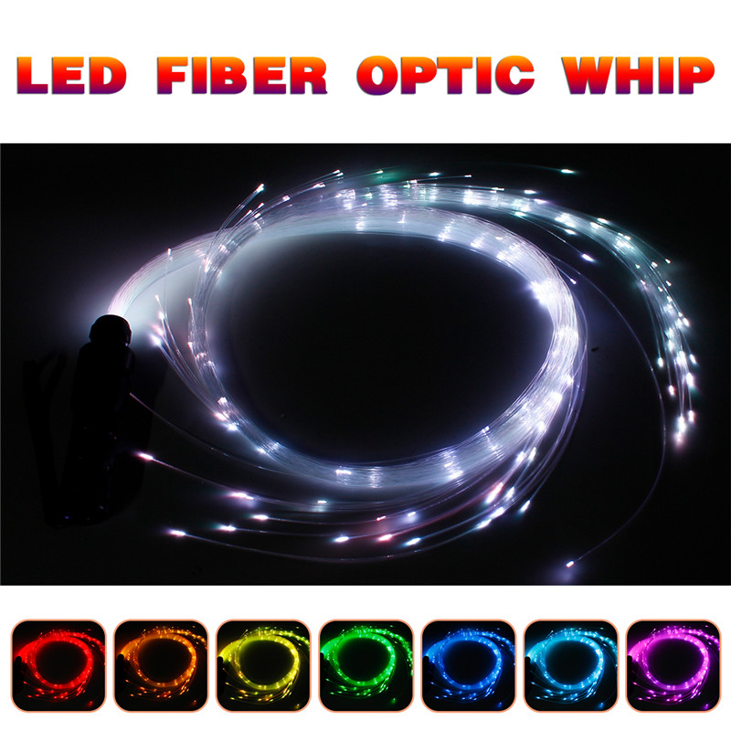 150CM LED Fiber Optic Whip 360° Rotation More Modes and Effects Light Up Waving Holiday Lighting Fiber Optic Dance Whips