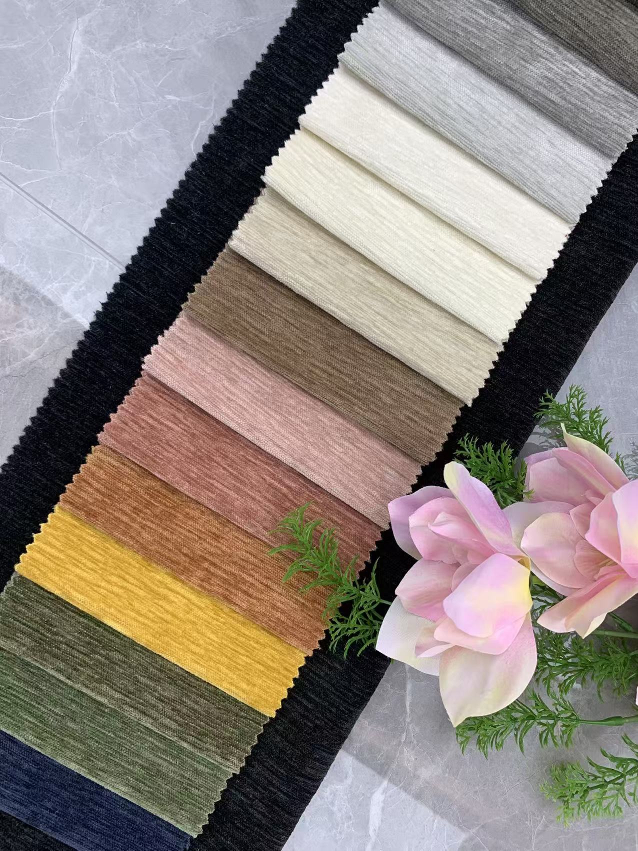 Horizontal Stripe Chenille Upholstery Fabric