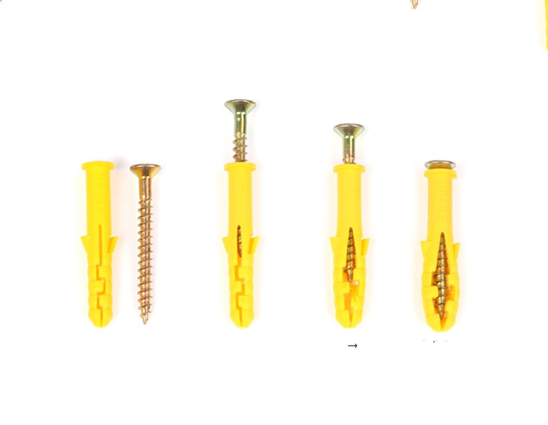 Plastic Expansion Tube Pipe Self Tapping Wall Anchors Drilling Woodworking Plugs Plastic Expansion With Metal Screw kit