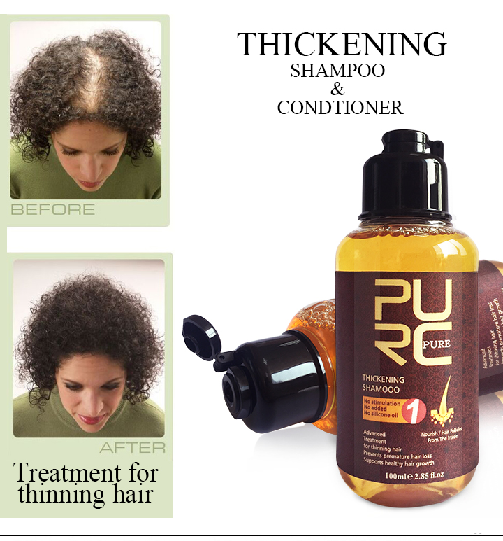 PURC Herbal Ginseng Hair Care Essence Treatment For Hair Loss Help Hair Regrowth Serum Repair Hair Root Thicken Shampoo