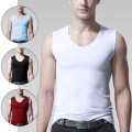 Summer Ice Silk Men`s Tank Top Men's Summer High Elastic Seamless Vest Sleeveless Tight Running Fitness Gym Sports shirt Vest