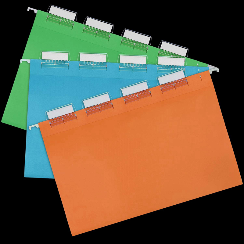 120 Sets 2 Inch Hanging Folder Tabs and Inserts for Quick Identification of Hanging Files Hanging File Inserts