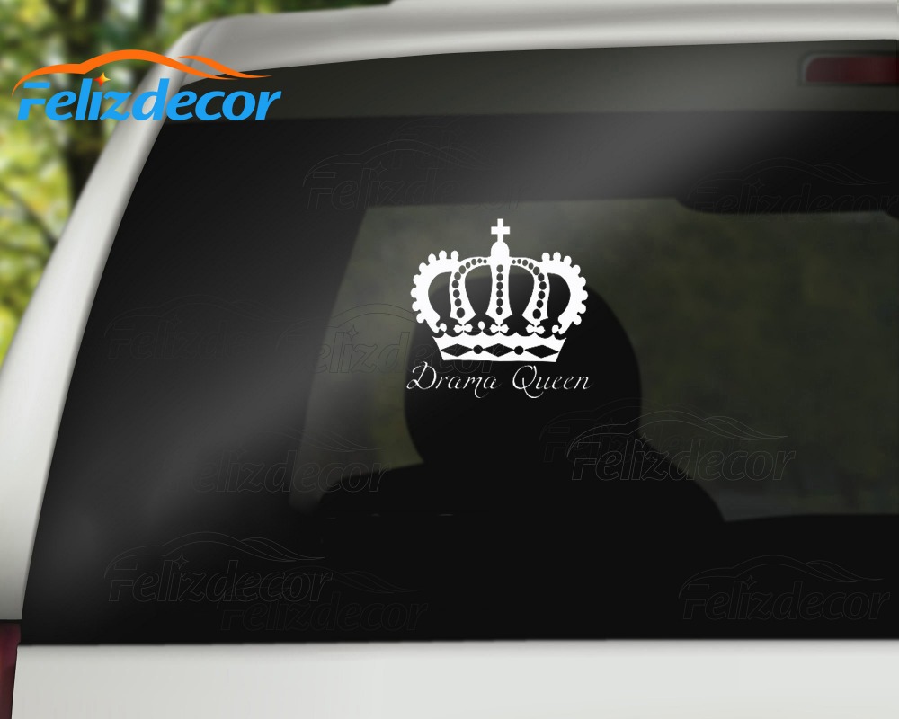 Drama Queen Crown Shape Vinyl Car Decals Sticker Art Decor Waterproof Girls Car Decal Decoration New L395