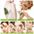 2pcs Jade Massage Roller Set For Face Natural Stone Green Facial Massager Gua Sha Eye Face Neck Lift Slimming Skin Care Tools