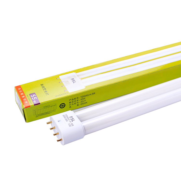 4-pack Rare earth trichromatic Linear Twin Tube Energy Saving Fluorescent Light Tube flat 4-pin 18W 24W 36W 40W 55W Available