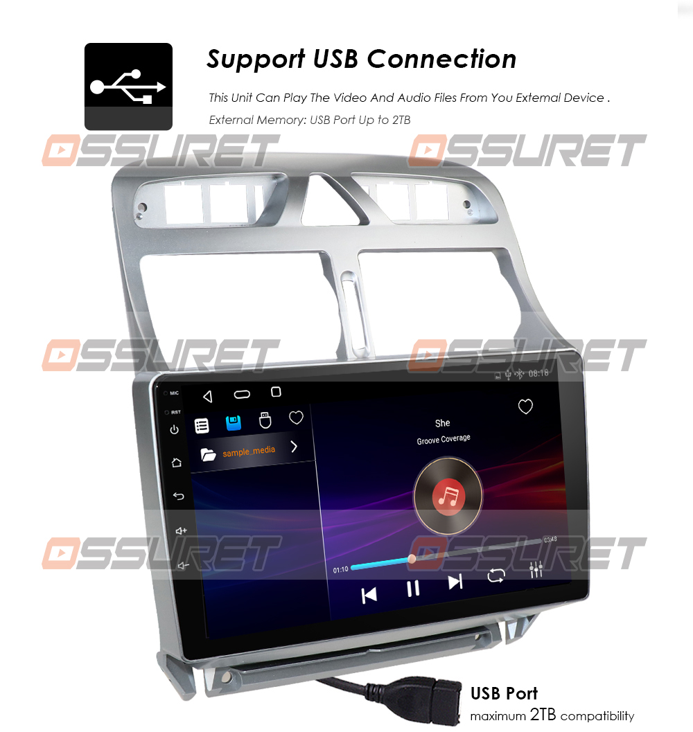 autoradio 2din Android 10 car multimedia player for Peugeot 307 307CC 307SW 2002-2013 car radio GPS navigation WiFi Bluetooth 4G