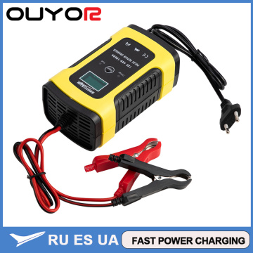 12V 6A Full Automatic Car Battery Charger Power Pulse Repair Chargers Wet Dry Lead Acid Battery Chargers Digital LCD Display