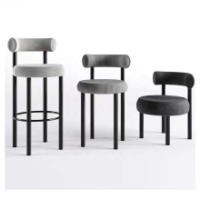 Cheap Barstool Chairs With Good Quality Leather Seat and Acrylic Back in Sale