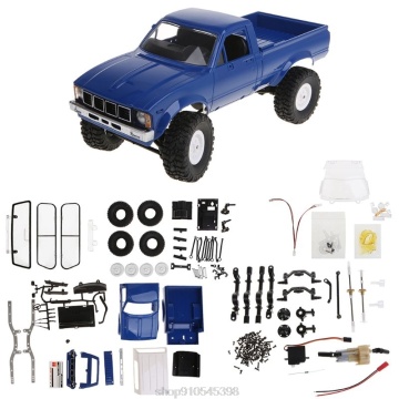 WPL C24 2.4G DIY RC Car KIT 4WD Remote Control Crawler Off-road Buggy Moving Machine Kids Toys D10 20 Dropshipping