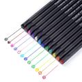 12 Color Fine Hook Line Pen Set 0.4mm Drawing Writing Marker Pen Professional Planner Stationery School Supplie H6140