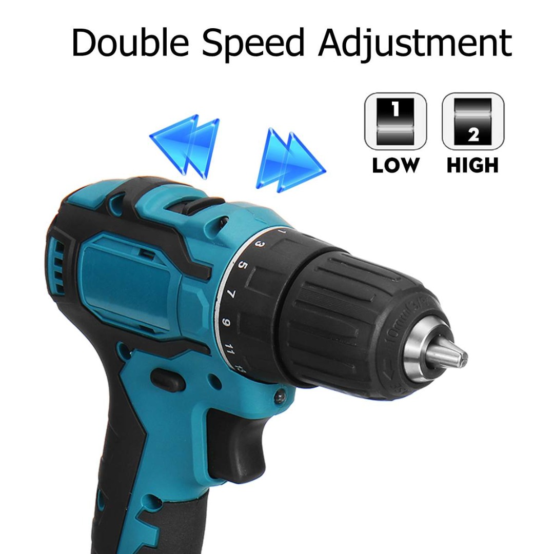 150NM Rechargeable Cordless Screwdriver 18V 10mm Brushless Electric Impact Drill with 6500mAh Battery Home DIY Power Tool