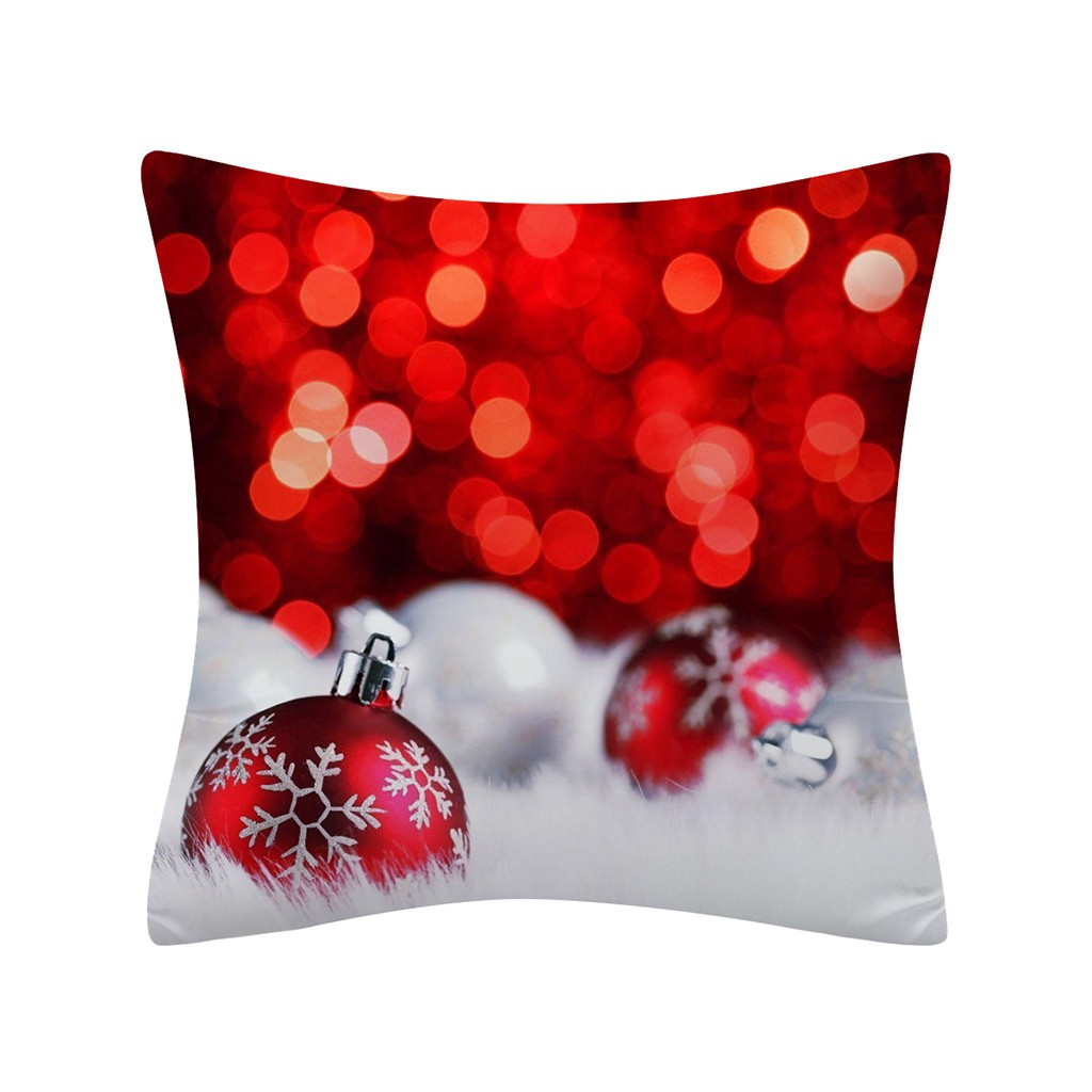 Christmas Cushion Cover 45*45 Pillowcase Cushions Pillow Cases Cotton Linen Pillow Covers Home Decor 2020 Navidad Xmas 2021