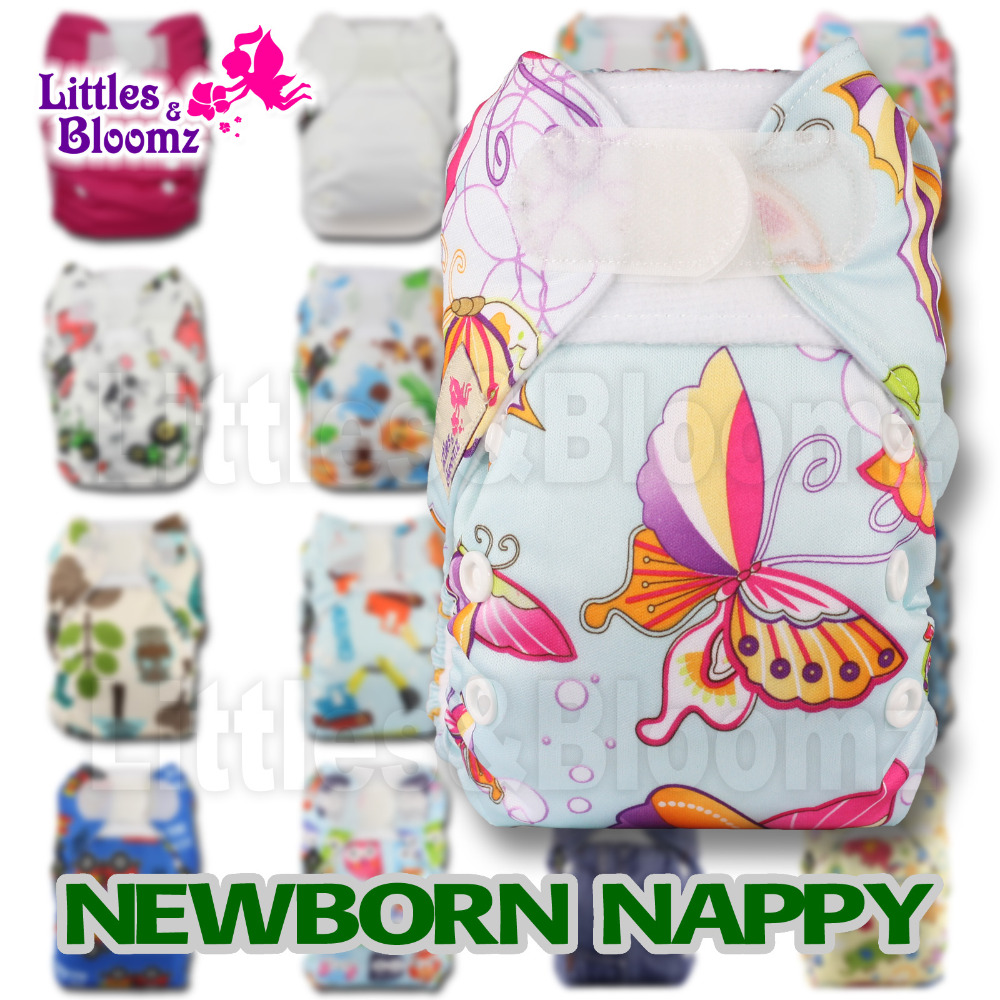 [Littles&Bloomz] PREMATURE and NEWBORN Washable Reusable Cloth Pocket One Size Nappy Diaper Real Cloth Pocket Cover Wrap Inserts