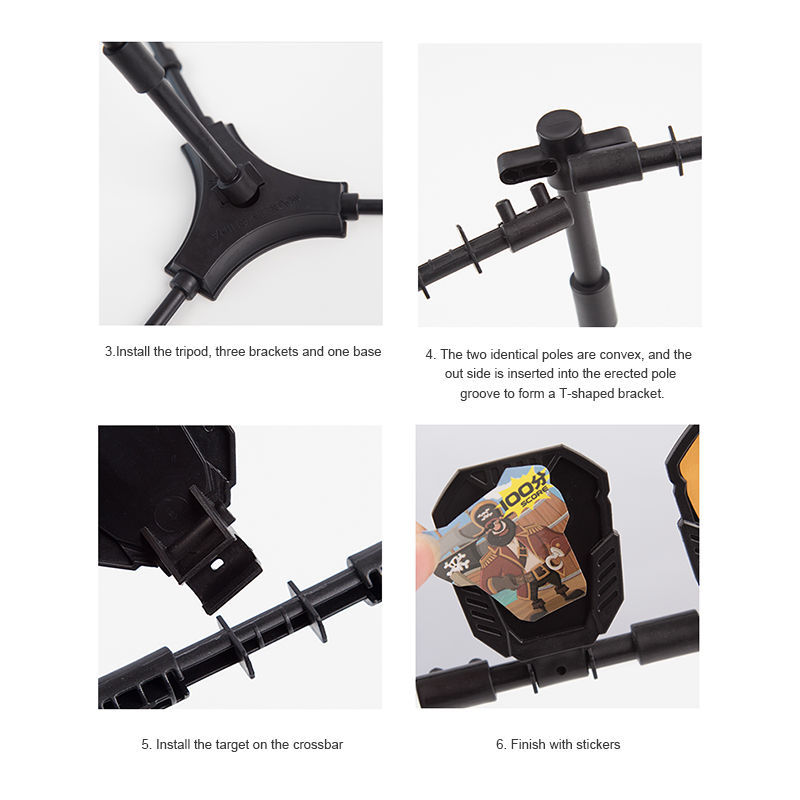Shooting Targets with Stickers Bracket Outdoor Hunting Training Foam Dart Blasters Paintball Practice Accessories Outdoor Game