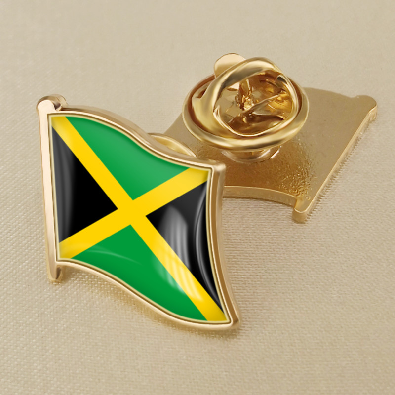 Coat of Arms of Jamaica/Jamaicans Flag National Emblem Brooch/Badges/Lapel Pins