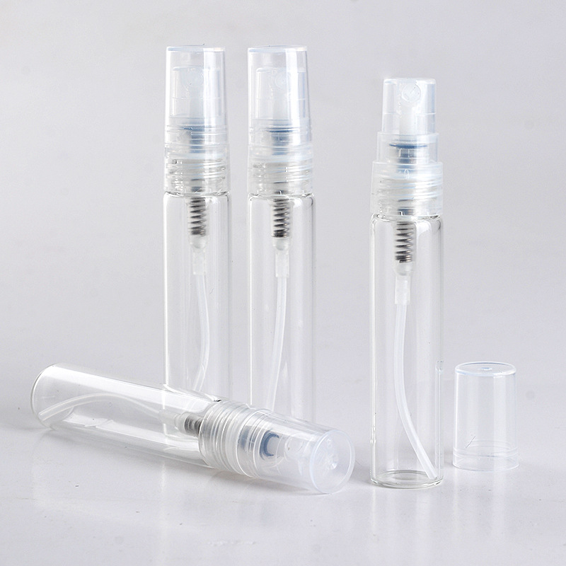 Portable 10PCS 5ml Mini Glass Empty Bottle Perfume Sprayer Clear Glass Container Travel Bottle Container Atomizer NEW