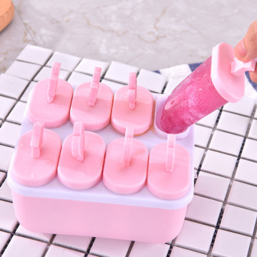 Kitchen Frozen Ice Cube Molds Reusable Popsicle Maker DIY Ice Cream Tools Kitchen 6/8 Cell Lolly Mould Tray Bar Tools