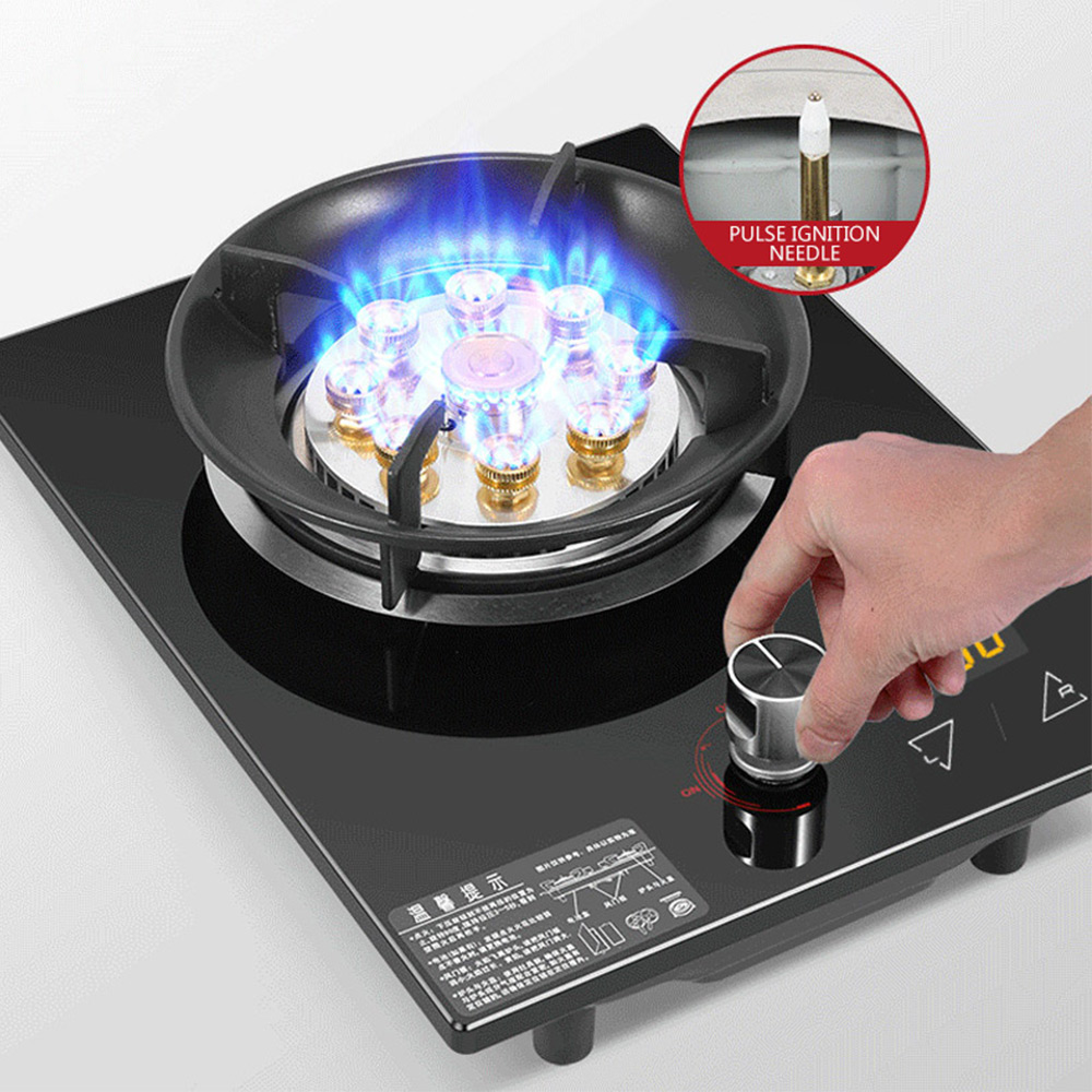 Household Gas Stove Single Stove Cooktop Embedded Natural Gas Desktop Hot Stove Timed Liquefied Gas Cooktop