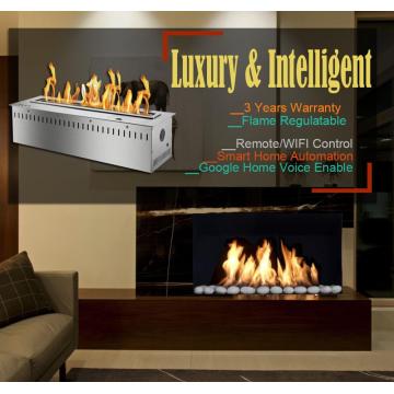 hot sale 36 inches stainless steel remote fireplace indoor chimenea with remote control