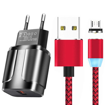 For Samsung Galaxy S3 S4 S6 S7 Edge Note2 Note4 A5 A7 J5 J7 2016 USB Magnetic cable Micro Magnet Cord QC 3.0 Fast Charger Cable