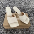 Summer Women Sandals Square Toe Ladies Heel Mules Sexy Thin High Heels Sandals Slippers Female Fashion Woman Shoes 9CM