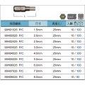 New 10PCS Metric Hex Screwdriver Bits L25mm H1.5 H2 H2.5 H3 H4 H5 H6 H7 H8 Magnetic S2 Steel 1/4" Hex Shank Allen security bit