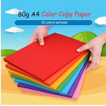 Color Copy Paper A4 80g 50/100 Sheets Kids Handmade DIY Card Scrapbook Paper Double Sided Colored Paper School Office Supply