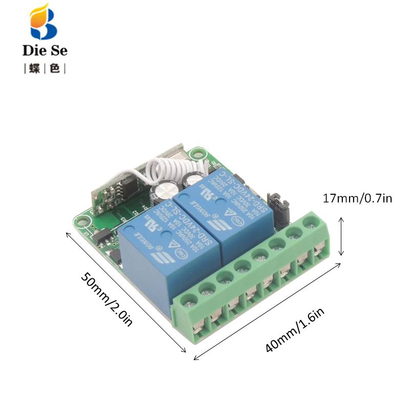 433MHz Universal Wireless Remote DC12V 10A 2CH rf Relay and Transmitter Remote Garage/gate/Light/Fan/Home appliance Control