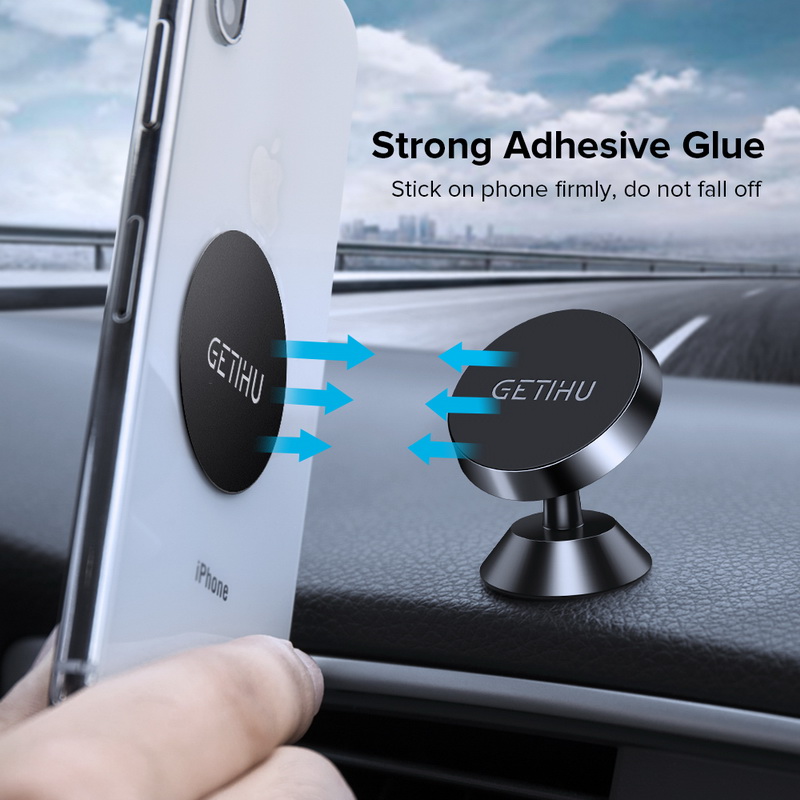 GETIHU Magnetic Disk Car Phone Stand Metal Plate Iron Mount GPS Support Magnet Mobile Phone Holder For iPhone 12 11 Pro 8 Xiaomi