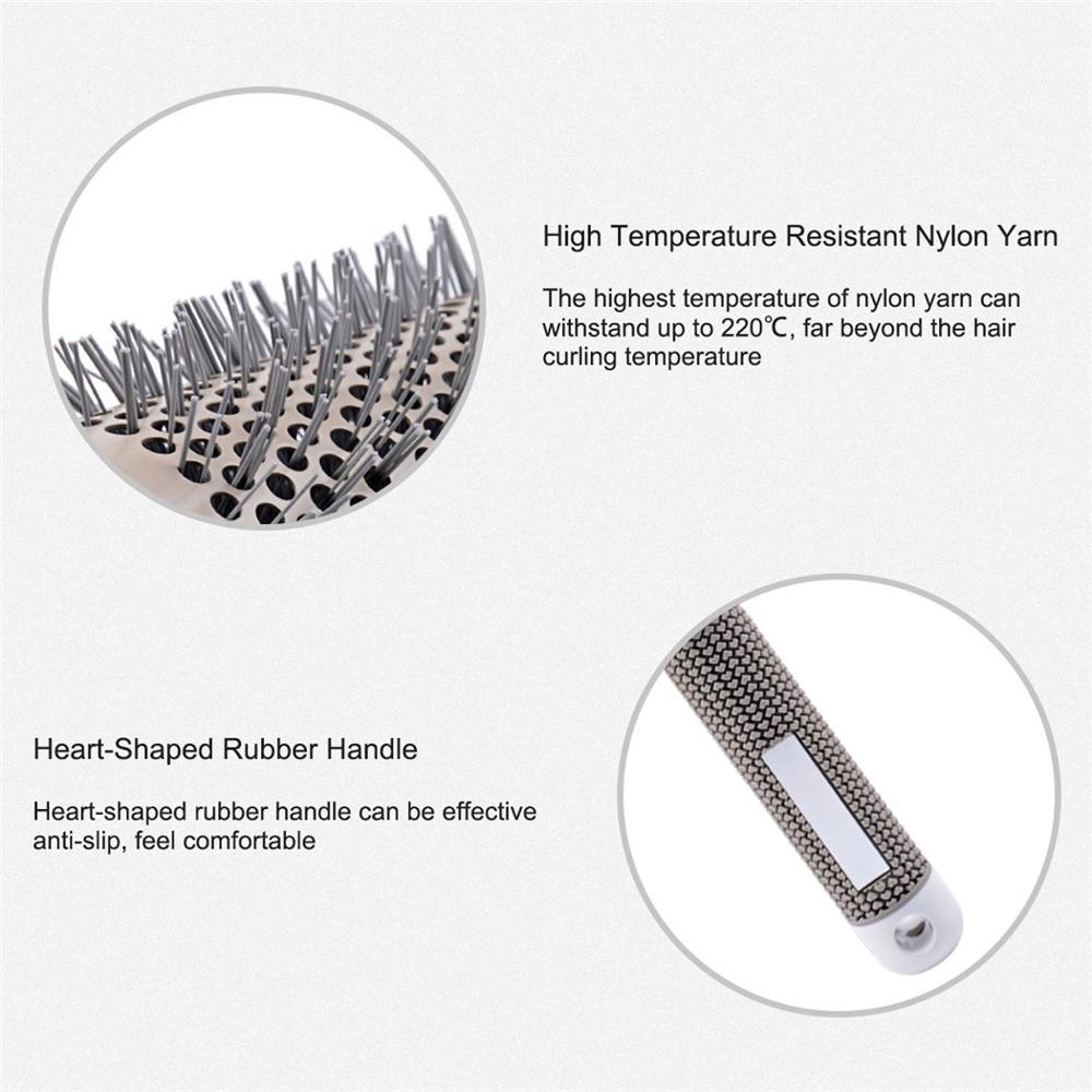 Professional Hair Dressing Brushes High Temperature Resistant Ceramic Iron Round Comb5 size Hair Styling Tool Hairbrush choose