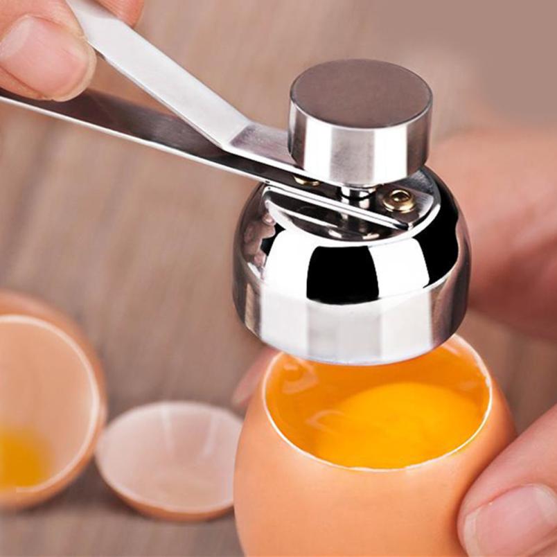 Egg Tool Stainless Steel Egg Topper Cutter Shell Opener Boiled Raw Silver Egg Open Scissors Tool 18MAY4