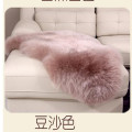 100% Real wool Hair Solid Carpets Living Room Decor Carpets Home Plush Fluffy Mat Pad Anti-Slip Chair Sofa Cover Plain Area Rugs