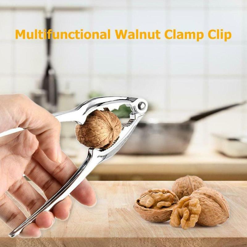 1pcs Zinc Alloy Nutcracker Sheller Walnut Nut Cracker Fruit Almond Pecan Accessories Walnut Tool Nutcracker Quick Kitchen P9U7