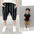 New Summer Kids Short For 4 6 8 10 12 13 Years Mid Big Child Boys Shorts Children Casual Shorts Fashion Striped Boys Clothing