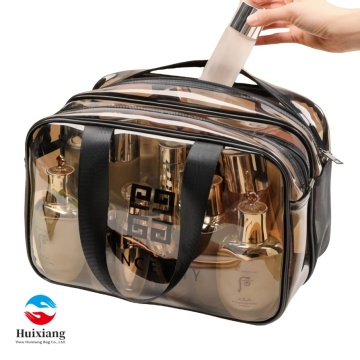 Large Thickened Double-Layer Dry-Wet Makeup Bag