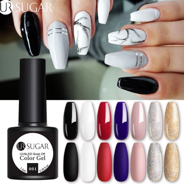 UR SUGAR 7.5ml Basic Line Gel Nail Polish Color Gel Varnish Black White Red Semi Permanent Gel varnish Soak Off UV LED Varnish