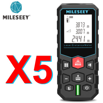 Mileseey laser distance meter electronic roulette laser digital tape rangefinder trena metro laser range finder measuring tape